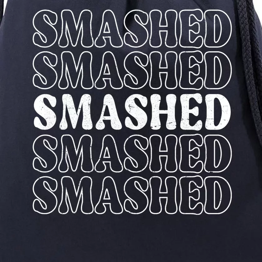 Smashed Party Drunk Retro Drawstring Bag