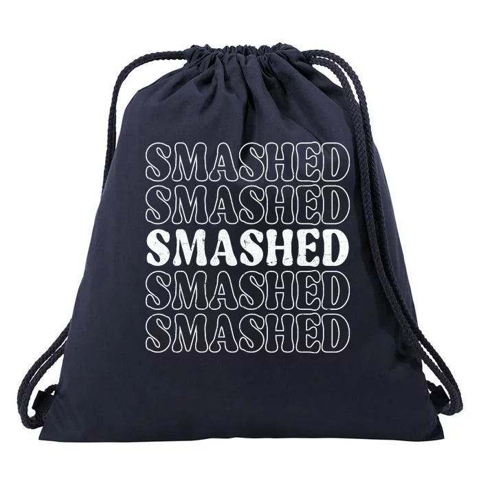 Smashed Party Drunk Retro Drawstring Bag