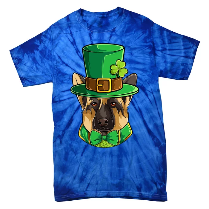 St Patricks Day Ger Shepherd Funny Gift Fun Irish Dog Mom Dad Cool Gift Tie-Dye T-Shirt