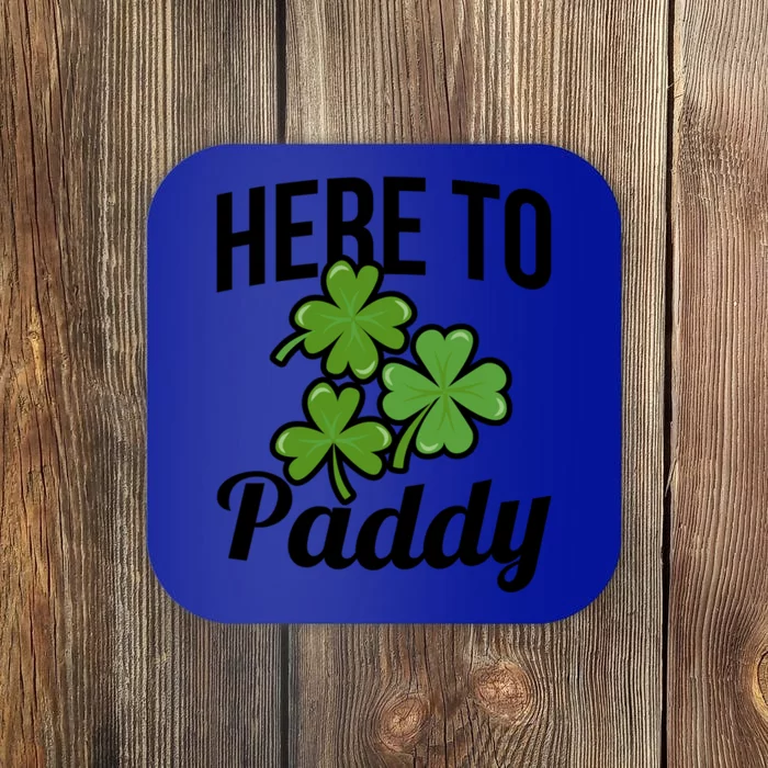 St Patricks Day Four Leaf Clover Shamrock Here To Paddy Gift Coaster