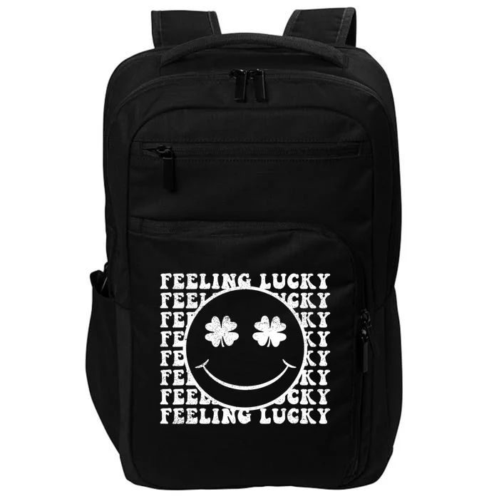 St. Patrick's Day Smiley Face Clover Feeling Lucky Impact Tech Backpack