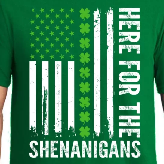 St Patricks Day Here For The Shenanigans St Patricks Day Pajama Set