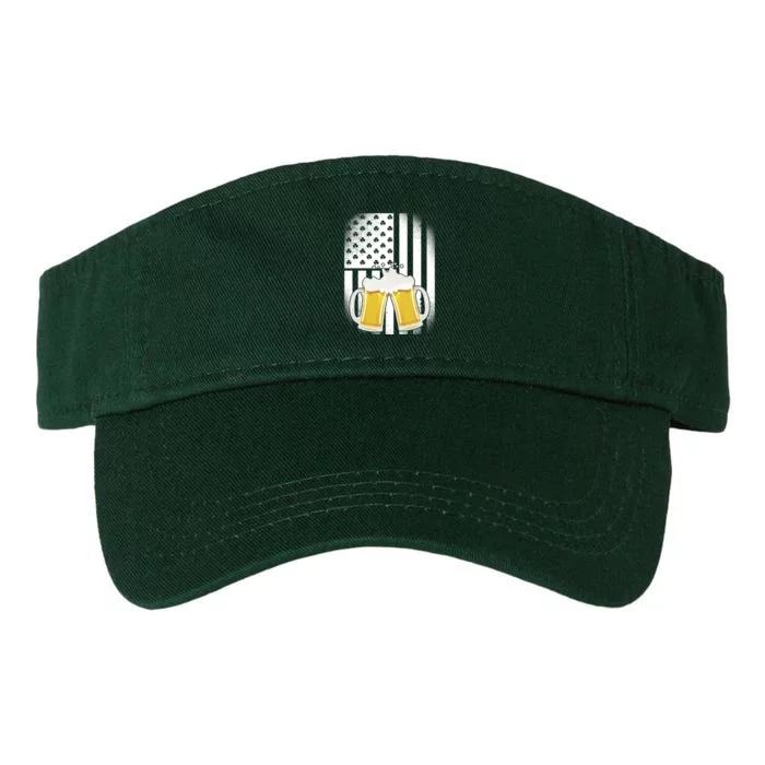 St. Patricks Day Beer Shamrock American Flag Valucap Bio-Washed Visor