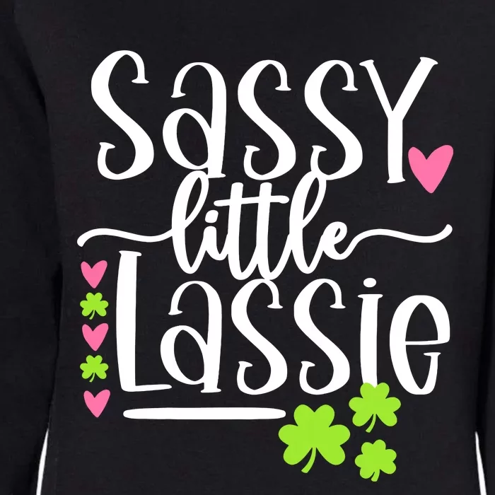 St Patricks Day Baby Sassy Little Lassie Womens California Wash Sweatshirt