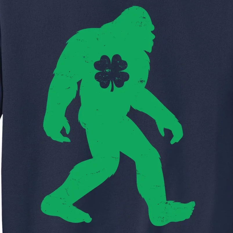 St Patricks Day Lucky Shamrock Clover Big Foot Sasquatch Yeti Sweatshirt