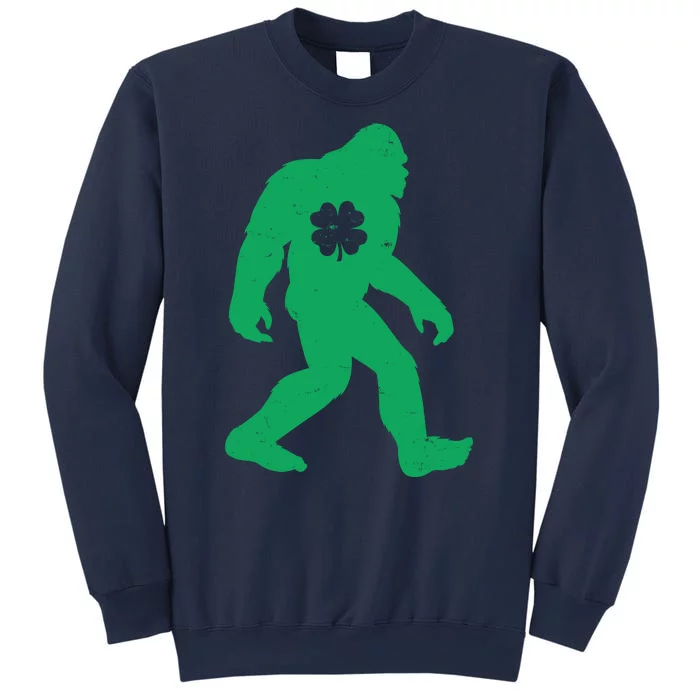 St Patricks Day Lucky Shamrock Clover Big Foot Sasquatch Yeti Sweatshirt