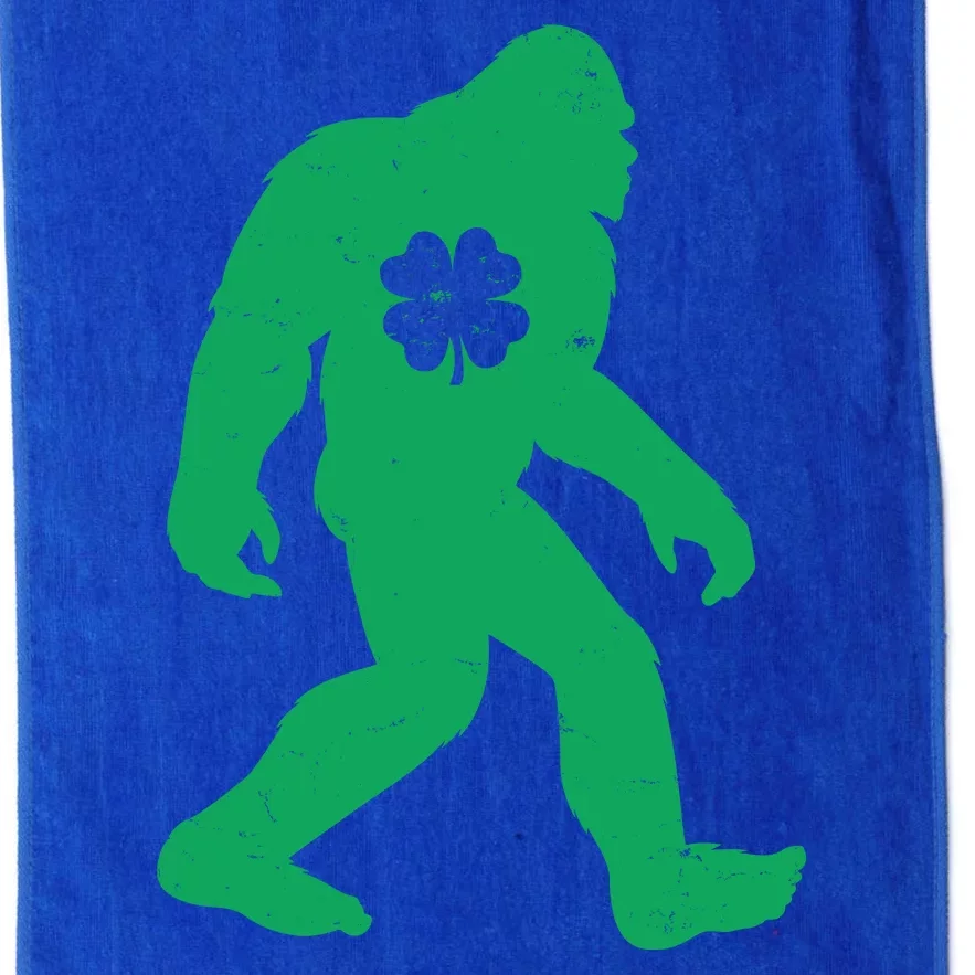 St Patricks Day Lucky Shamrock Clover Big Foot Sasquatch Yeti Platinum Collection Golf Towel