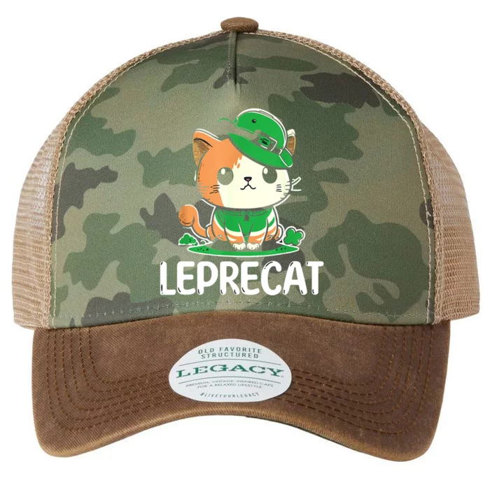 St Patricks Day Parade Leprecat Funny Irish Cat Legacy Tie Dye Trucker Hat