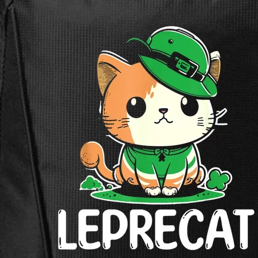 St Patricks Day Parade Leprecat Funny Irish Cat City Backpack