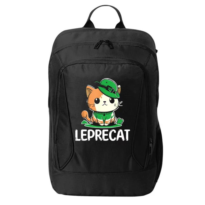 St Patricks Day Parade Leprecat Funny Irish Cat City Backpack