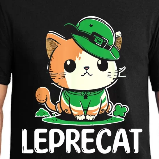 St Patricks Day Parade Leprecat Funny Irish Cat Pajama Set