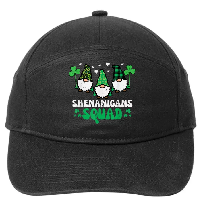 St Patricks Day Gnomes Shenanigans Squad   s 7-Panel Snapback Hat