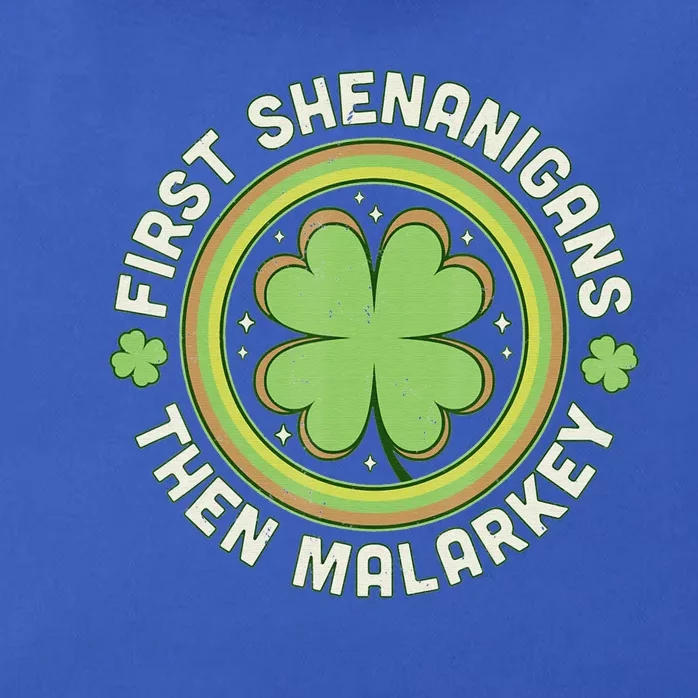 St. Patrick's Day Funny First Shenanigans Then Malarkey Zip Tote Bag