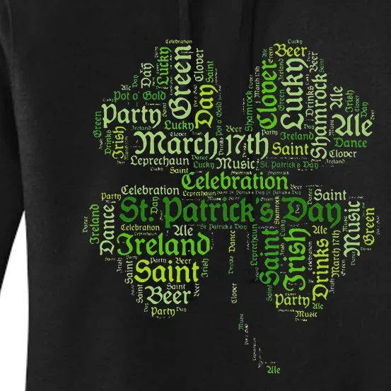 Saint Patrick's Day March 17 Pot Of Gold, Party Shenanigans Women's Pullover Hoodie