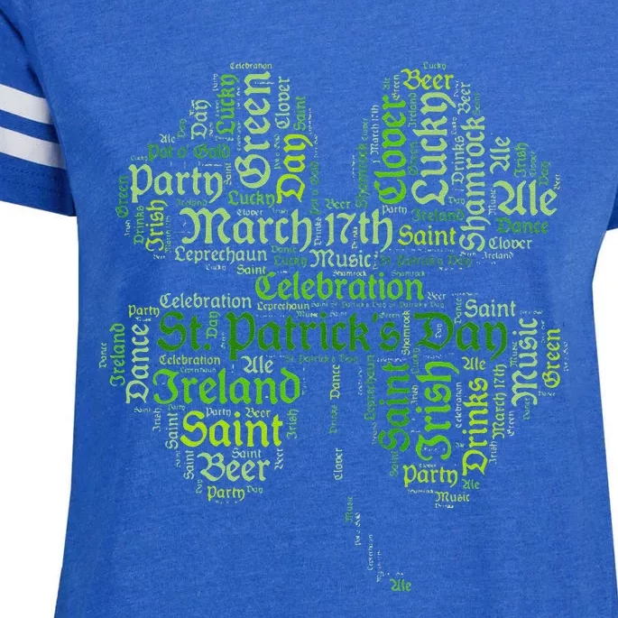 Saint Patrick's Day March 17 Pot Of Gold, Party Shenanigans Enza Ladies Jersey Football T-Shirt