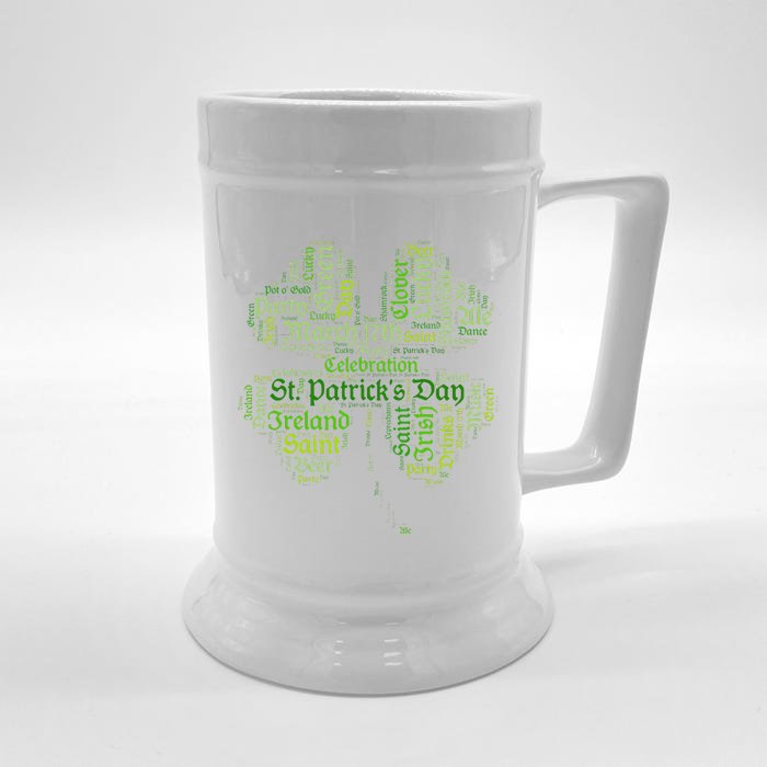 Saint Patrick's Day March 17 Pot Of Gold, Party Shenanigans Front & Back Beer Stein