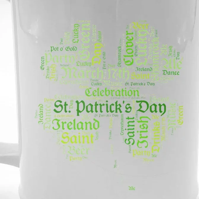 Saint Patrick's Day March 17 Pot Of Gold, Party Shenanigans Front & Back Beer Stein