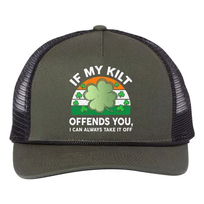 St Patricks Day Kilt Offend You Retro Rope Trucker Hat Cap