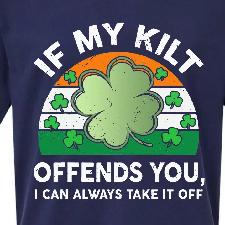 St Patricks Day Kilt Offend You Sueded Cloud Jersey T-Shirt