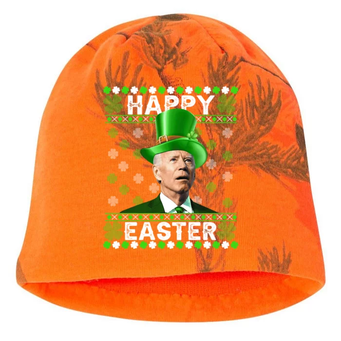 St Patricks Day Funny Joe Happy Easter Leprechaun Biden Gift Kati - Camo Knit Beanie