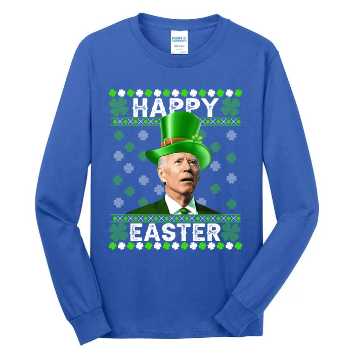 St Patricks Day Funny Joe Happy Easter Leprechaun Biden Gift Tall Long Sleeve T-Shirt