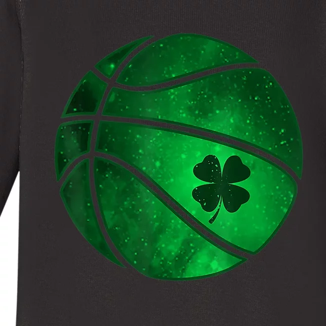 St Patricks Day Shirts Basketball Shamrock Lucky Clover Irish Baby Long Sleeve Bodysuit