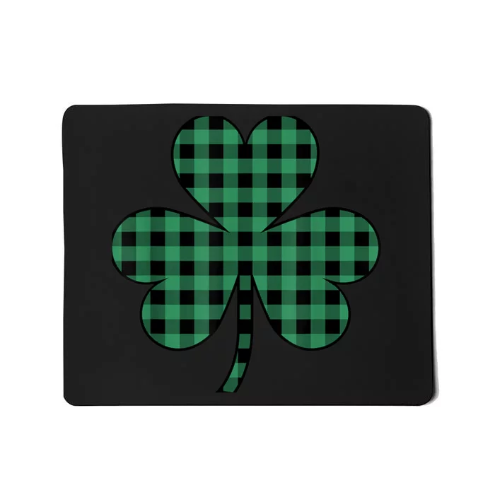 St Patricks Day Shirt Irish Wo  Plaid Graphic Shamrock Mousepad