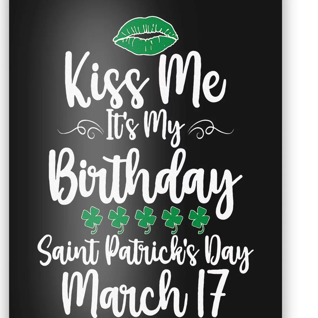 Saint Patrick's Day March Born Irish Birthday Poster