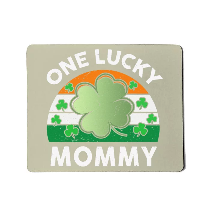 St Patricks Day Costume Women Mom Mama One Lucky Mommy Mousepad