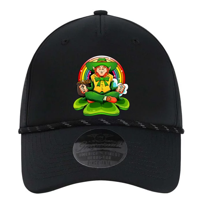 St Patricks Day Irish Yoga Leprechaun Meditating Yogi Patty Cool Gift Performance The Dyno Cap