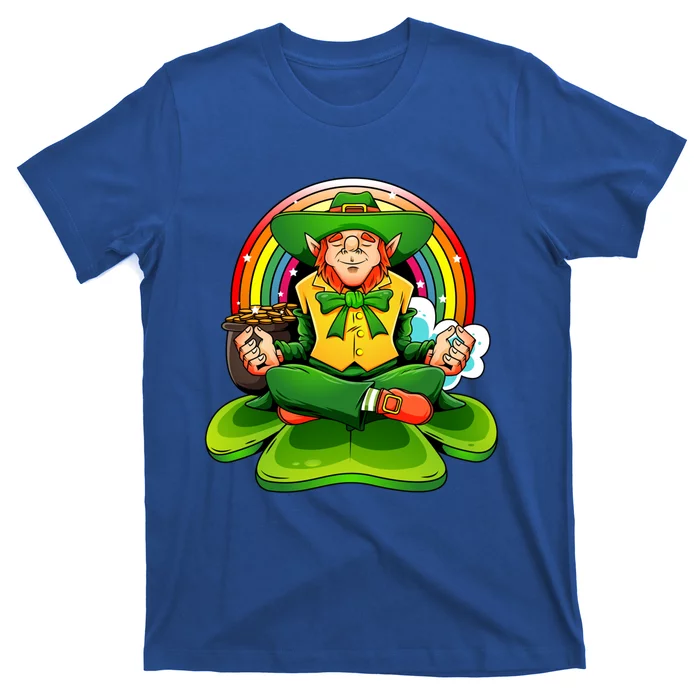 St Patricks Day Irish Yoga Leprechaun Meditating Yogi Patty Cool Gift T-Shirt