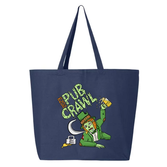 St. Patrick's Day Pub Crawl Beer Drinking Zombie Leprechaun 25L Jumbo Tote