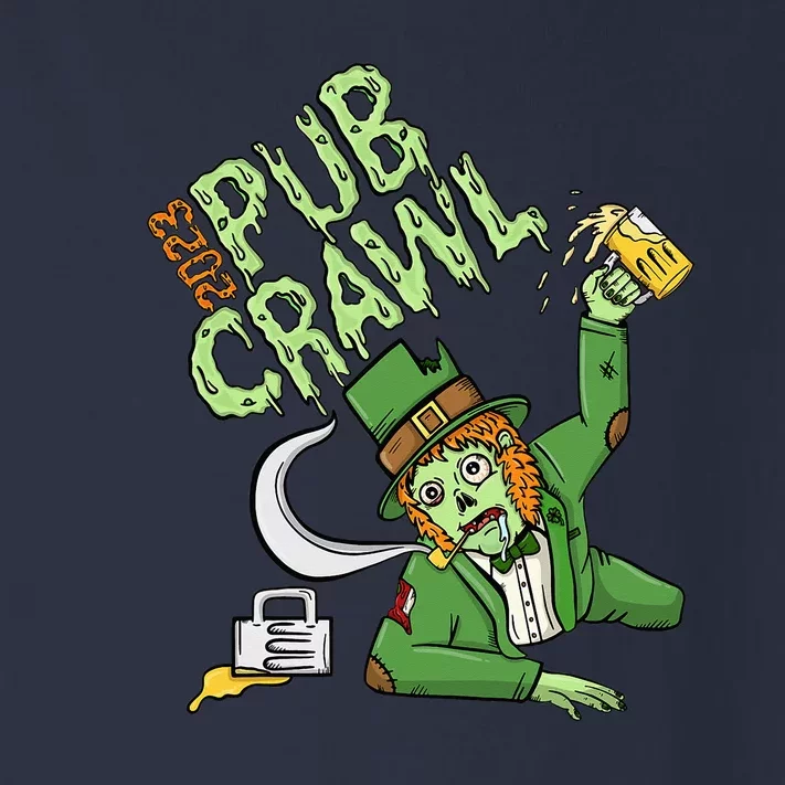 St. Patrick's Day Pub Crawl Beer Drinking Zombie Leprechaun Toddler Long Sleeve Shirt