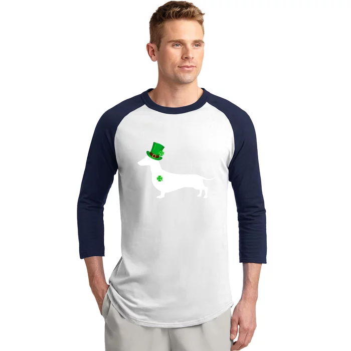 St Patrick’S Day Funny Dachshund Dog Shamrock Gift Baseball Sleeve Shirt