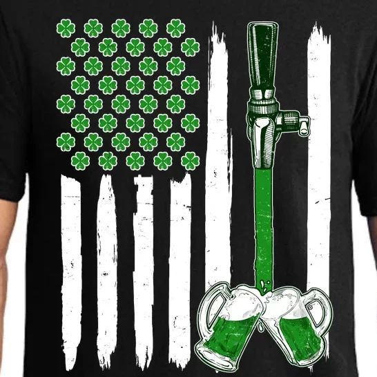 St. Patrick's Day Beer Tap USA American Flag Pajama Set