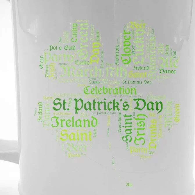 Saint Patrick's Day March 17 Pot Of Gold, Party Shenanigans Front & Back Beer Stein