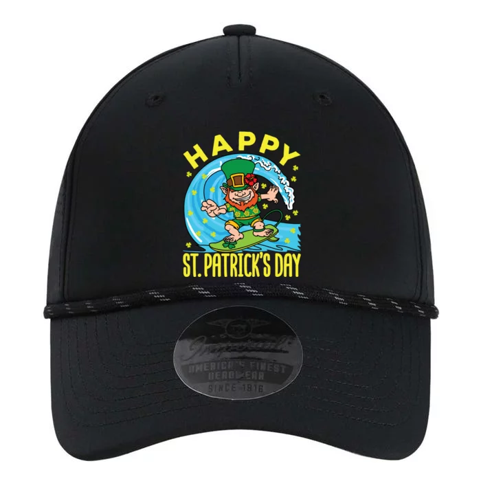 St Patricks Day Hawaiian Leprechaun Surfing Meaningful Gift Performance The Dyno Cap