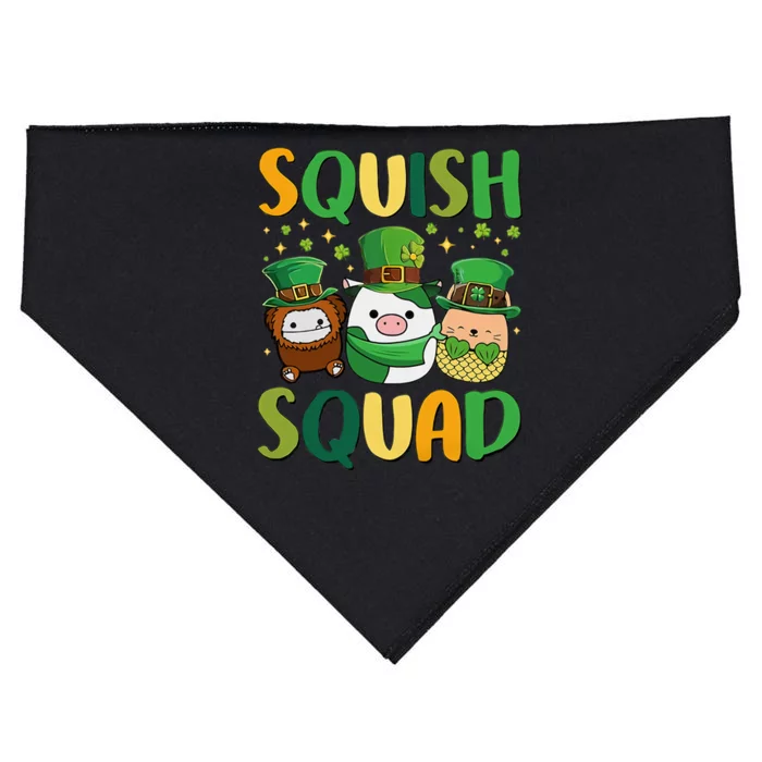 St Patrick's Day Squish Squad Cute Pig Mole Hedgehog Cute Trending Gift Idea USA-Made Doggie Bandana