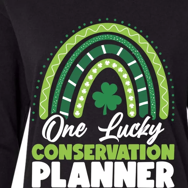 St Patricks Day One Lucky Conservation Planner Gift Womens Cotton Relaxed Long Sleeve T-Shirt