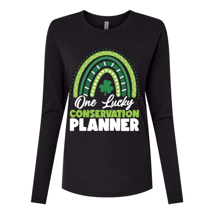 St Patricks Day One Lucky Conservation Planner Gift Womens Cotton Relaxed Long Sleeve T-Shirt