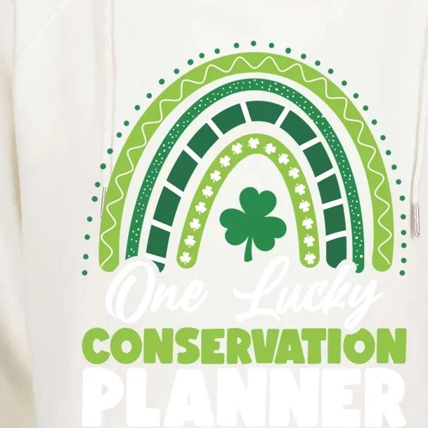 St Patricks Day One Lucky Conservation Planner Gift Womens Funnel Neck Pullover Hood