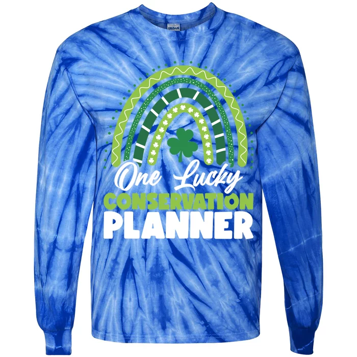 St Patricks Day One Lucky Conservation Planner Gift Tie-Dye Long Sleeve Shirt