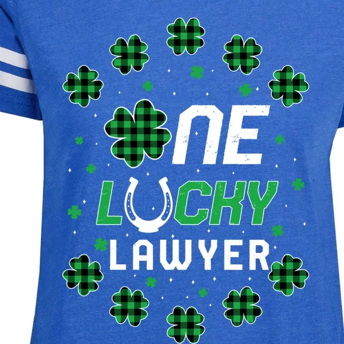 St Patricks Day Prek Kinder One Lucky Lawyer Great Gift Enza Ladies Jersey Football T-Shirt