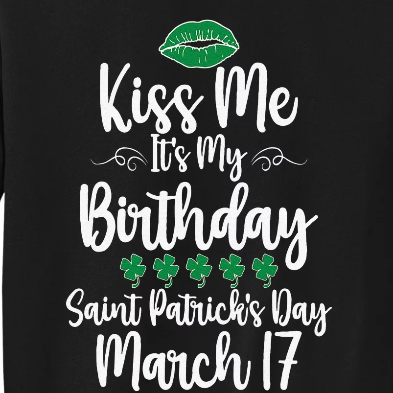 Saint Patrick's Day March Born Irish Birthday Tall Sweatshirt