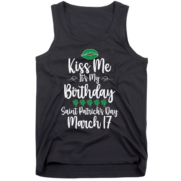 Saint Patrick's Day March Born Irish Birthday Tank Top