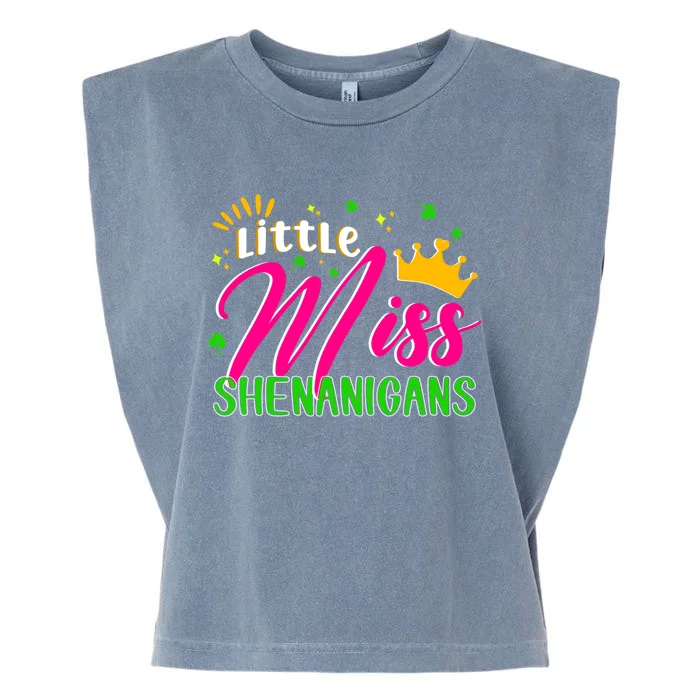 St Patricks Day Little Miss Shenanigans Irish Shamrock Cool Gift Garment-Dyed Women's Muscle Tee