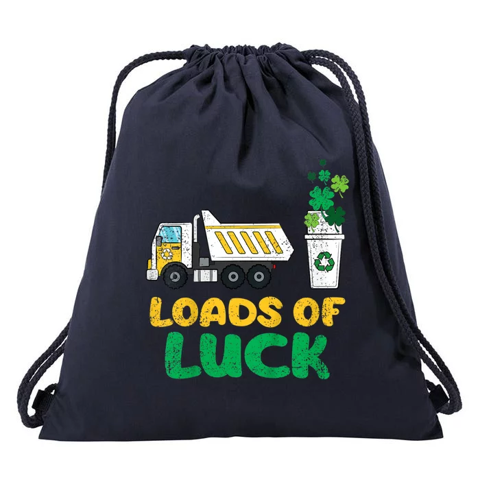 St Patricks Day Loads Of Luck Truck Drawstring Bag