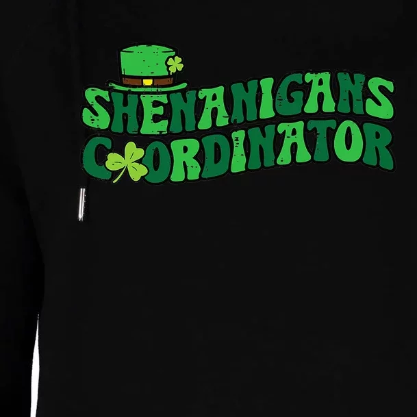 St Patricks Day Shenanigans Coordinator Saint Pattys Teacher Womens Funnel Neck Pullover Hood