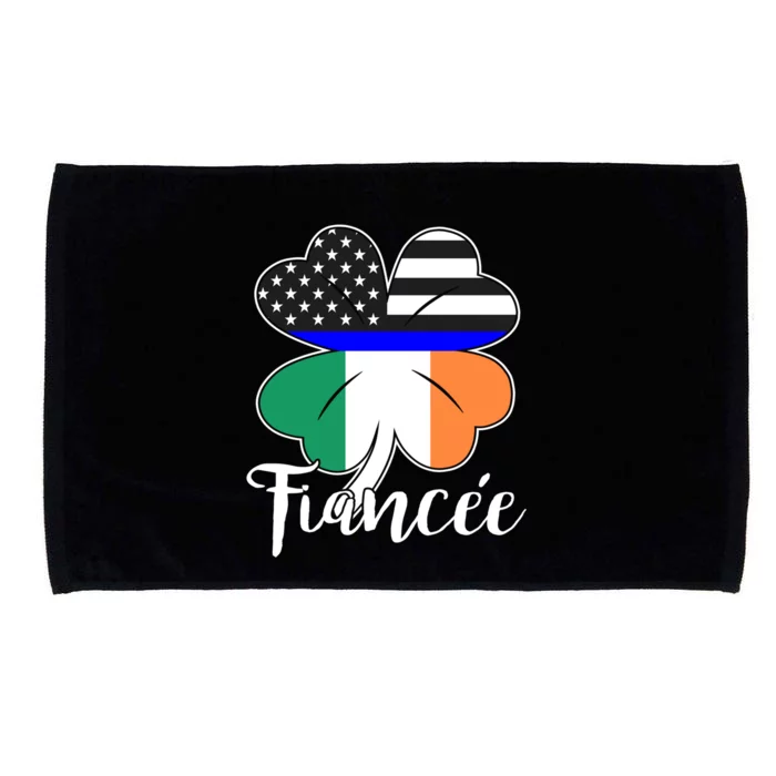 St Patrick's Day Us Flag Irish Police Fiancee Cool Gift Microfiber Hand Towel