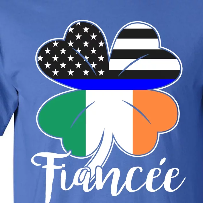 St Patrick's Day Us Flag Irish Police Fiancee Cool Gift Tall T-Shirt